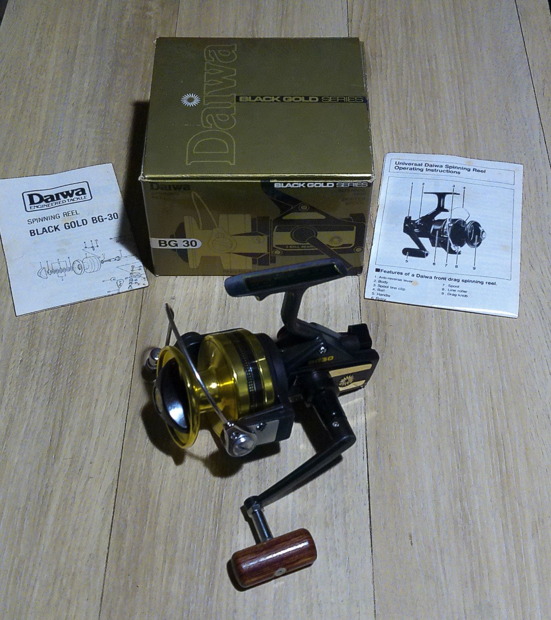 Vintage DAIWA Black Gold BG-30 BG30 Fishing Reel Made in Japan