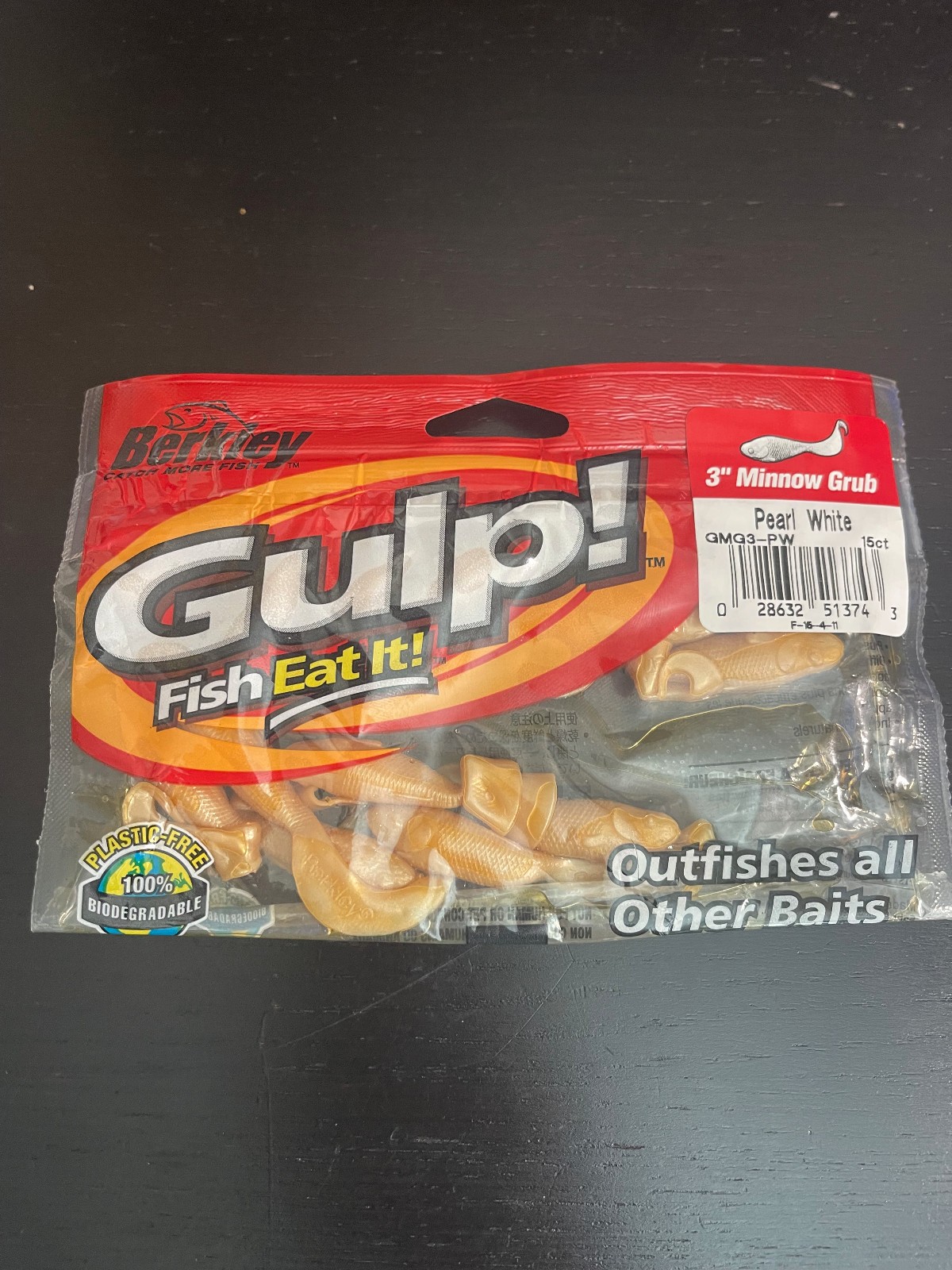 Berkley Gulp! 2-3″ Minnow Grub 15-20ct Pearl White NIP