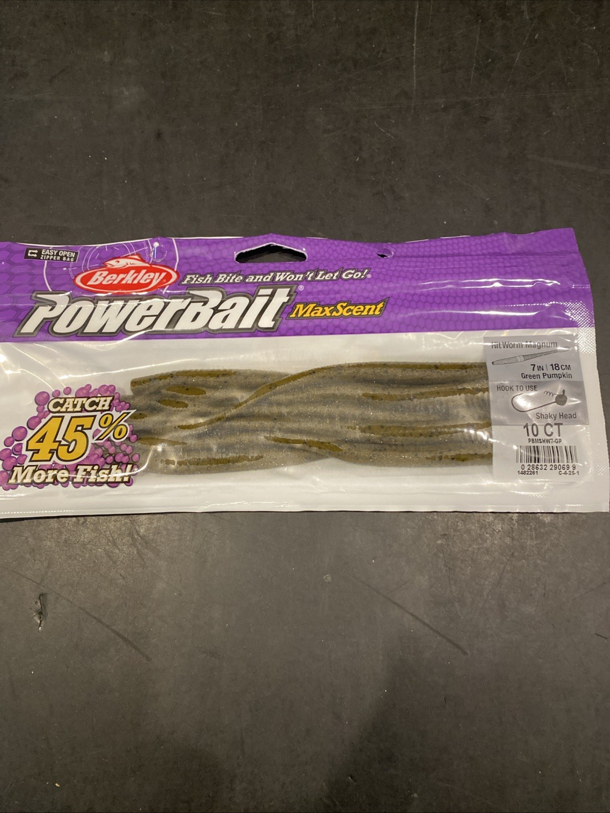 Berkley Max Scent 7” Hit Worm Green Pumpkin