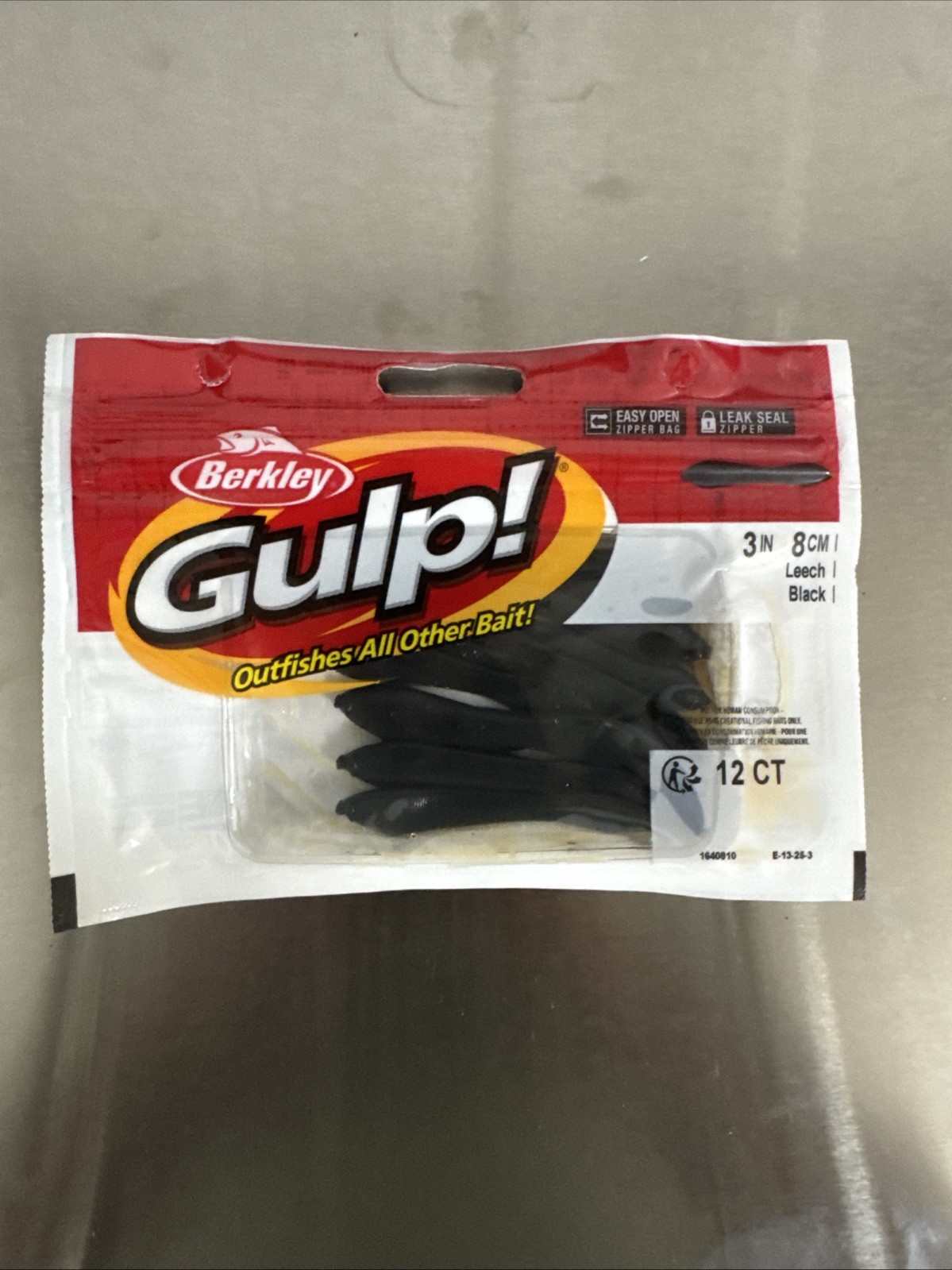 Berkley GL3-BL 3″ Gulp Leech Black 1pk of 12pcs ~Free Shipping