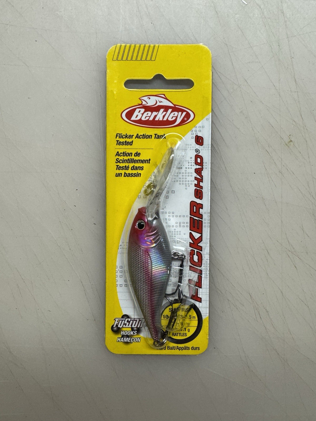 Berkley Flicker Shad Lures FFSH6M-CCL Chrome Clown Slow Rise 1/4 OZ – 2.3 In