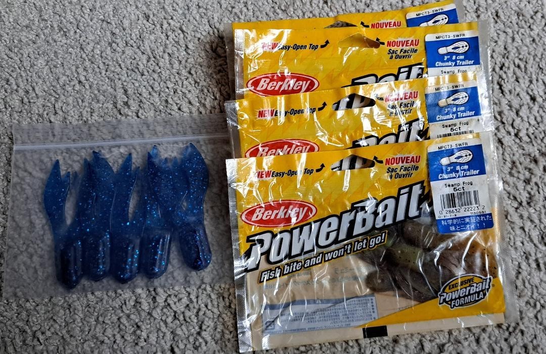 BERKLEY CHUNKY TRAILER 3”  LOT of 4 packages + 2 others N/C. FREE SHIPPING!