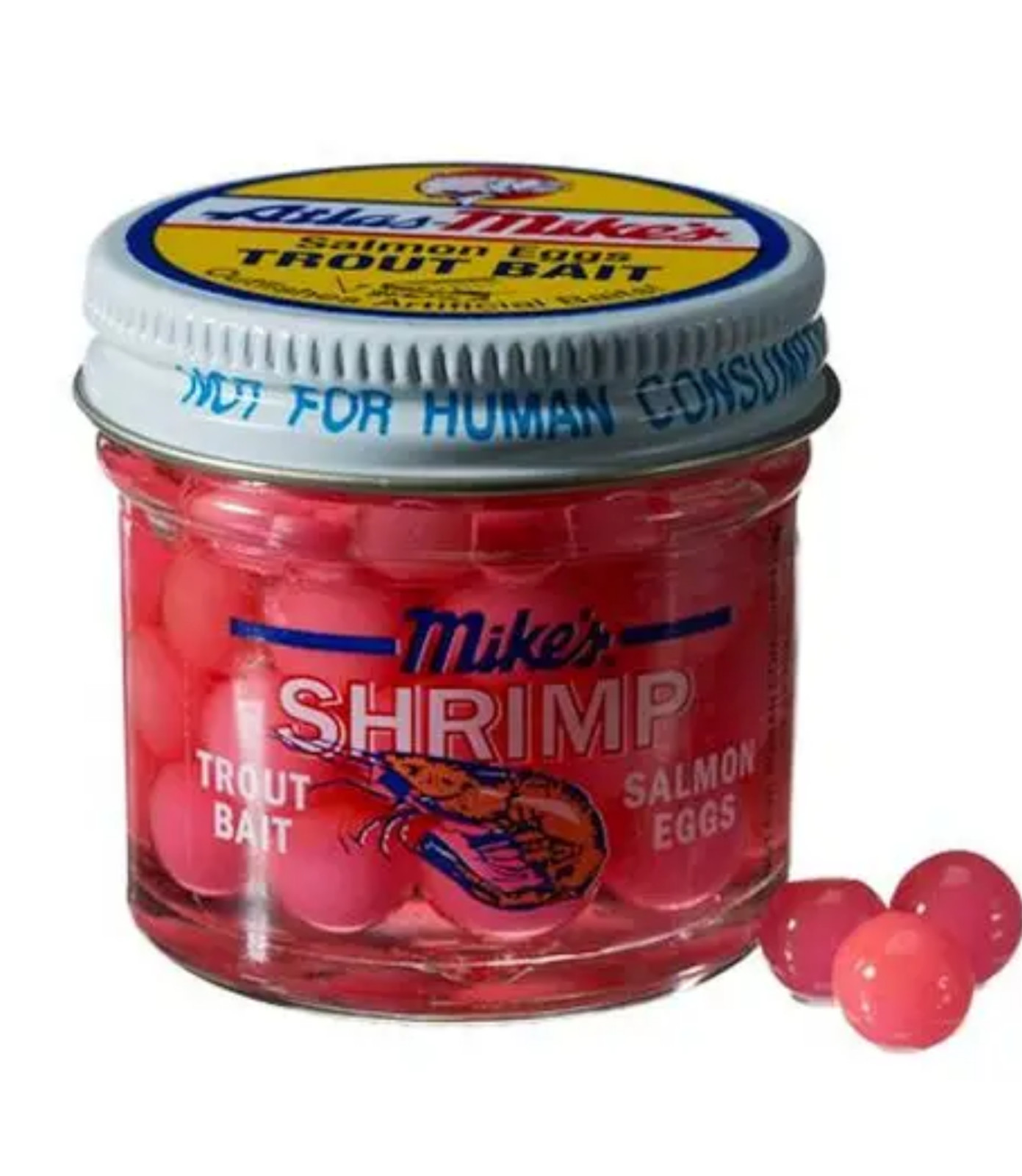 Atlas Mike’s 1000 Shrimp Salmon Eggs Fluorescent Pink 1.0 oz Jar  Fishing Bait