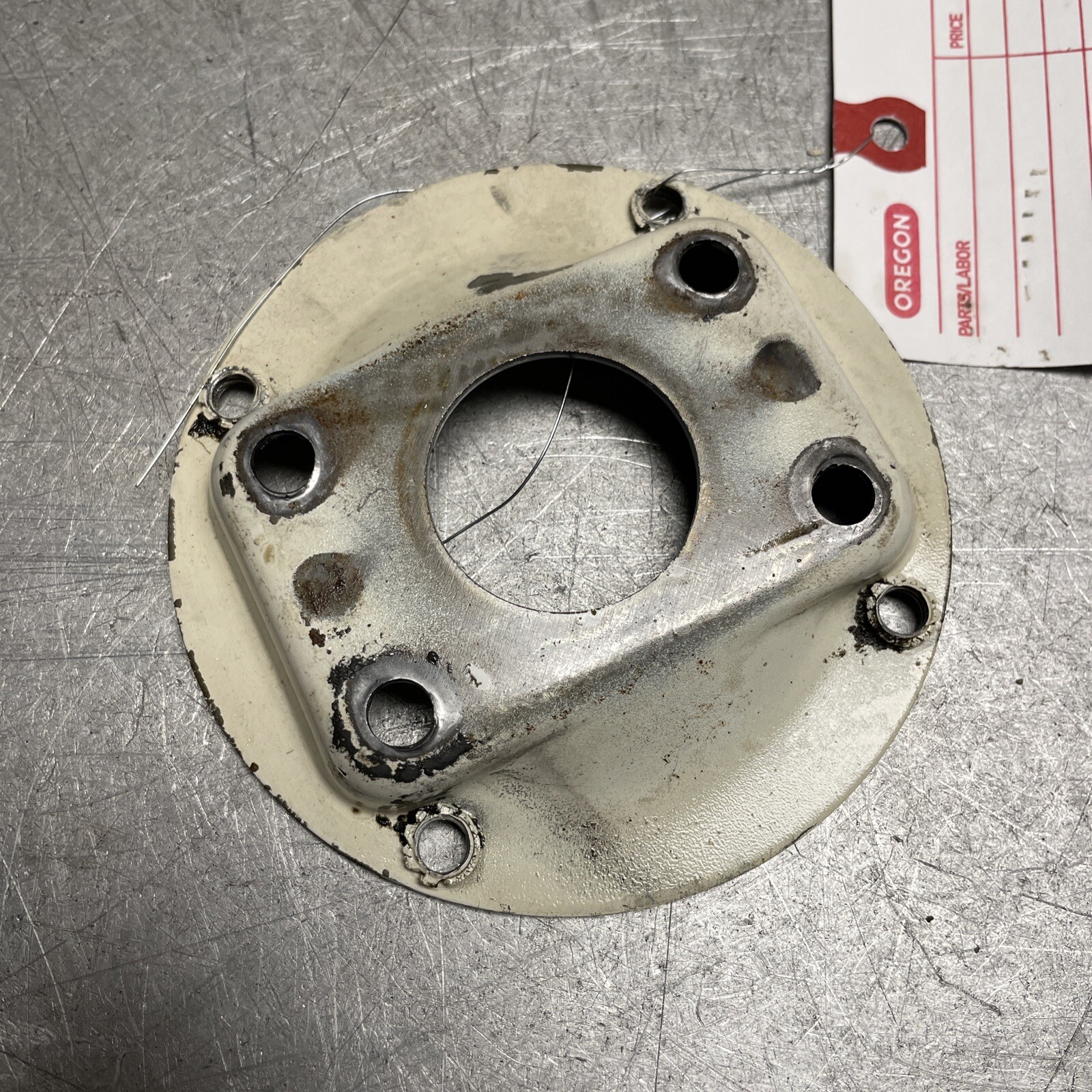 OEM GOOD USED 3HP JIFFY ICE AUGER MODEL 30 ENGINE MOUNTING PLATE