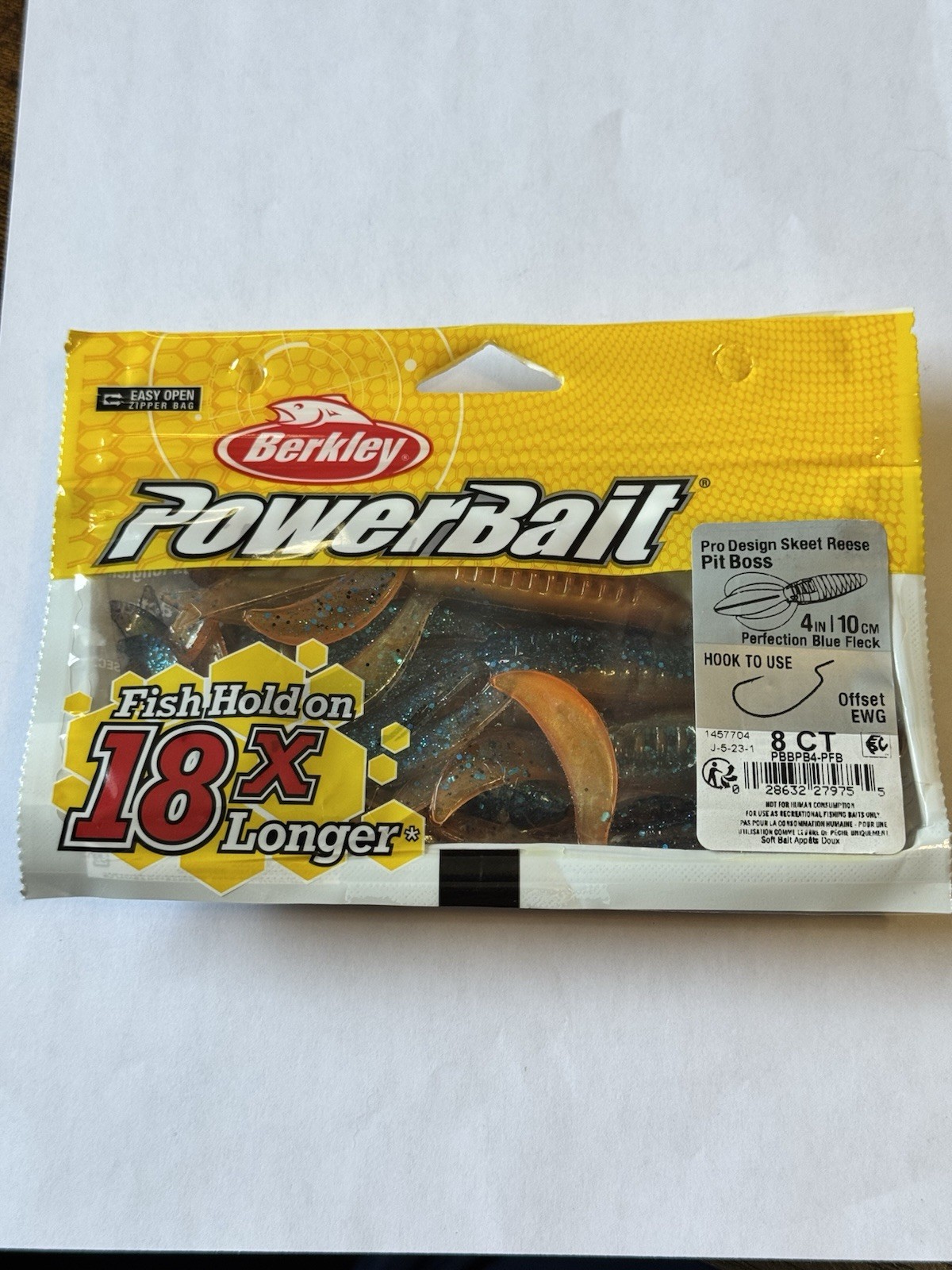 Berkley PowerBait Pro Design Skeet Reece Pit Boss 4″  Perfection Blue Fleck