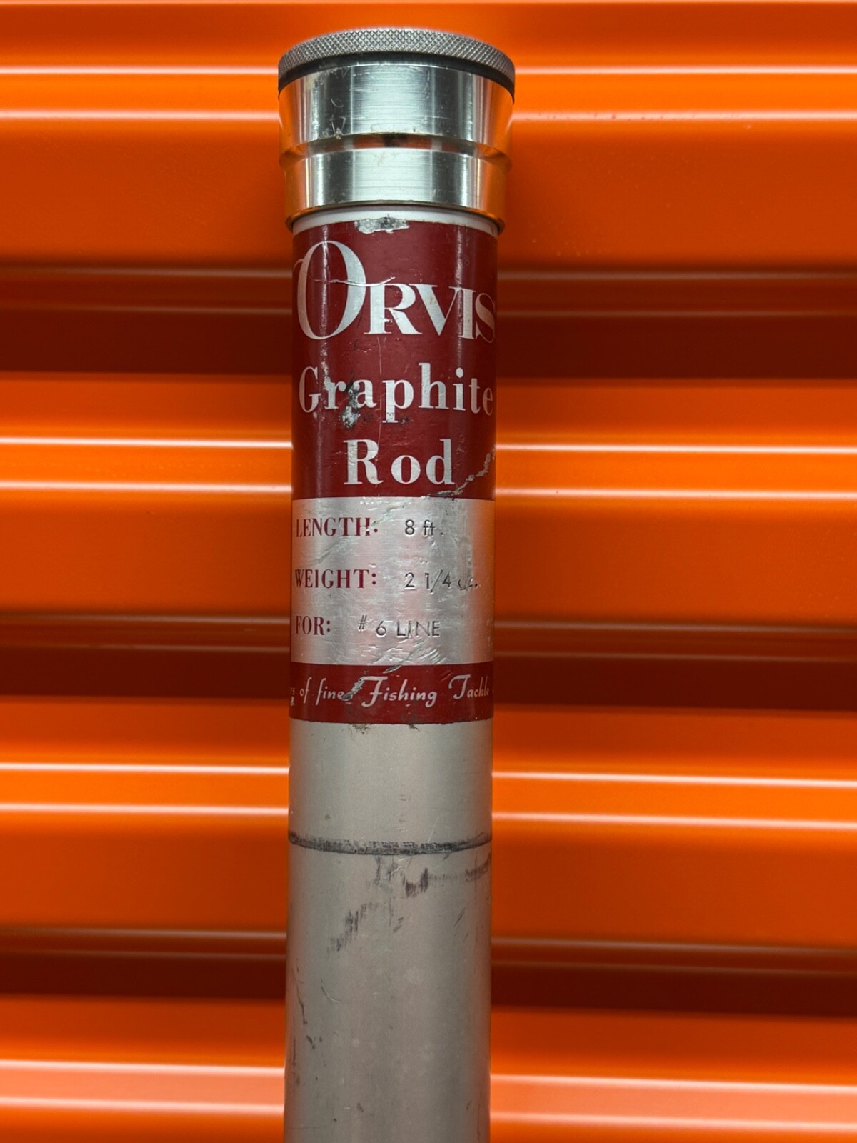 Orvis Graphite Fly Rod 8′ 2 1/4 oz. Wt. #6 Line w Sheath & Alum Tube – Clean!