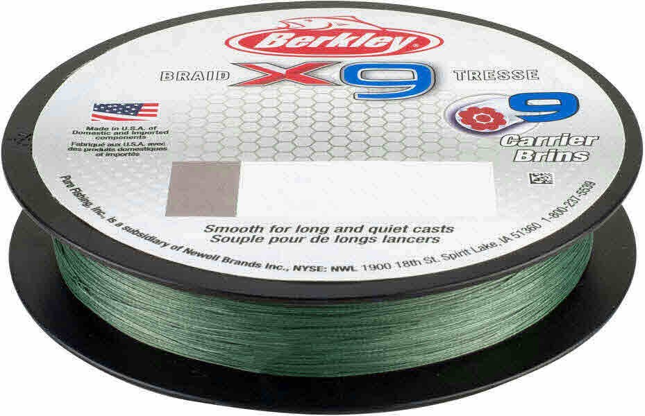 Berkley 1486815 X9BFS3022 9 Carrier Braid 165 yd. Color Lo Vis Green 30 Lb
