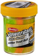 Berkley PowerBait Glitter Trout Bait Rainbow Color 1.75 oz Dough Bait