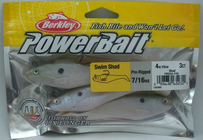 Berkley 1307665 PBBSS4SHD 4″ Prerigged Swim Shad Shad