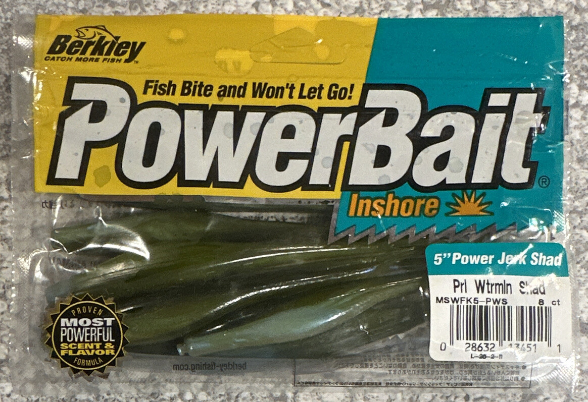 Berkley Powerbait Inshore 5” Power Jerk Shad Pearl Watermelon Shad