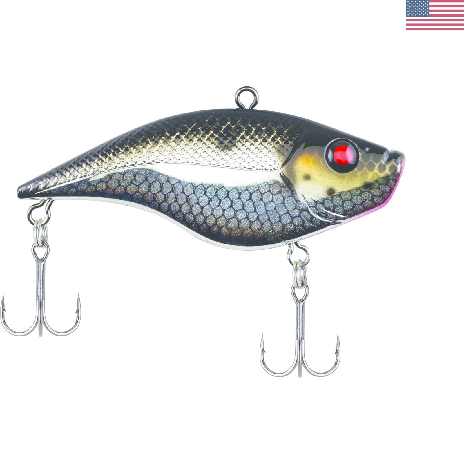 Aggressive Action Berkley Warpig 1/2 Oz Bass Crankbait – Black Silver Finish