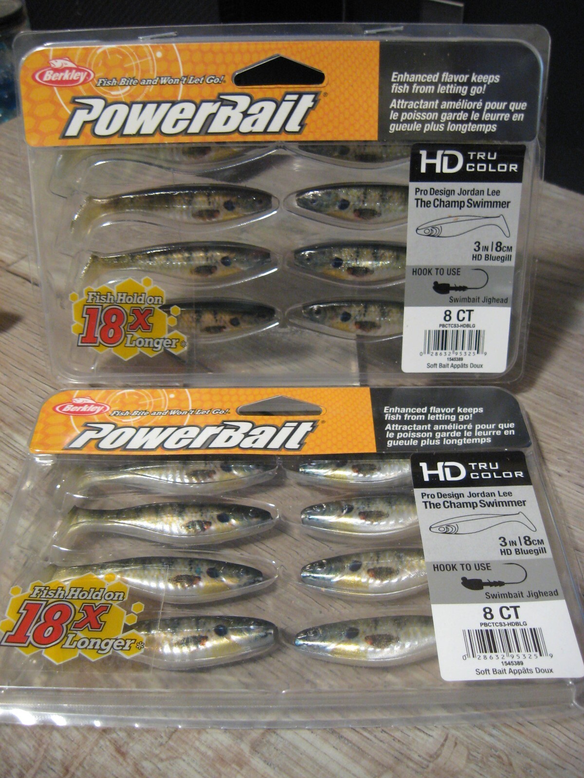 2 Packs Berkley 3″ Champ Swimmer Soft Fishing PowerBait – HD Bluegill Color