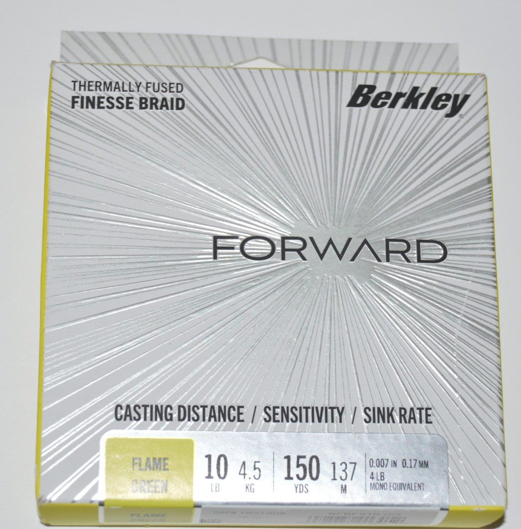 berkley forward facing sonar finesse braid 10lb 150yds fishing line flame green