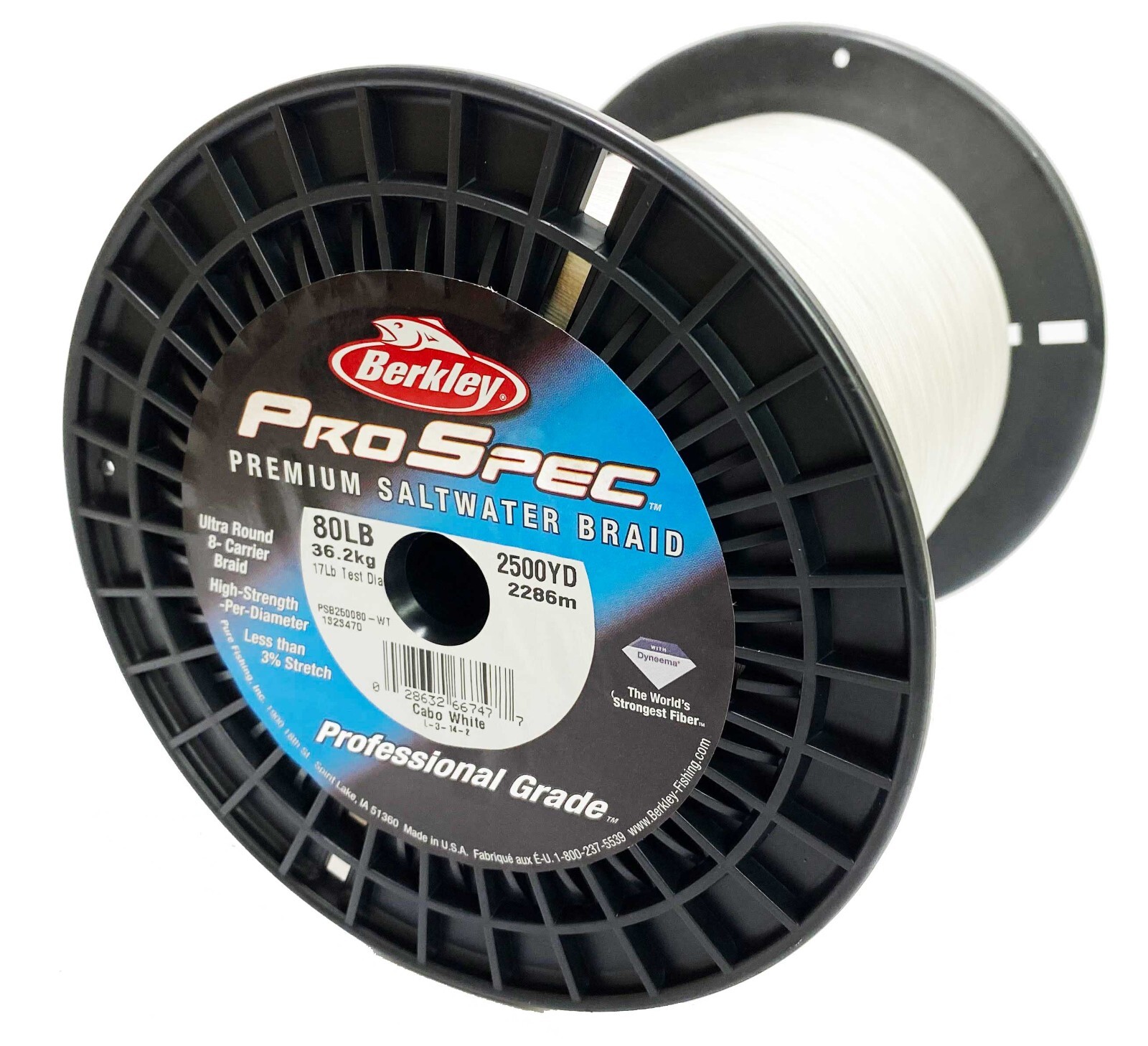 Berkley ProSpec Premium Saltwater Braid 100 LB Test 2500 YDS Cabo White