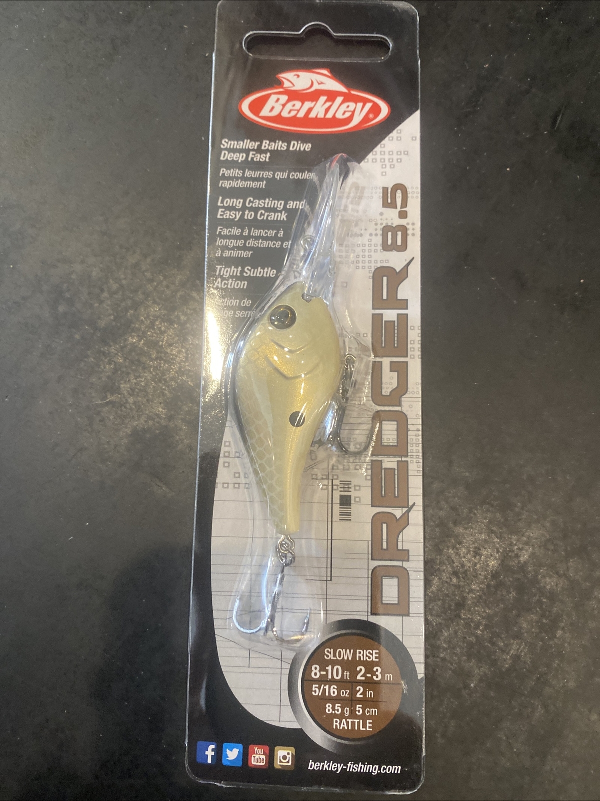 Berkley Dredger 8.5 8-10ft 5/16oz 2” Rattle Honey Shad