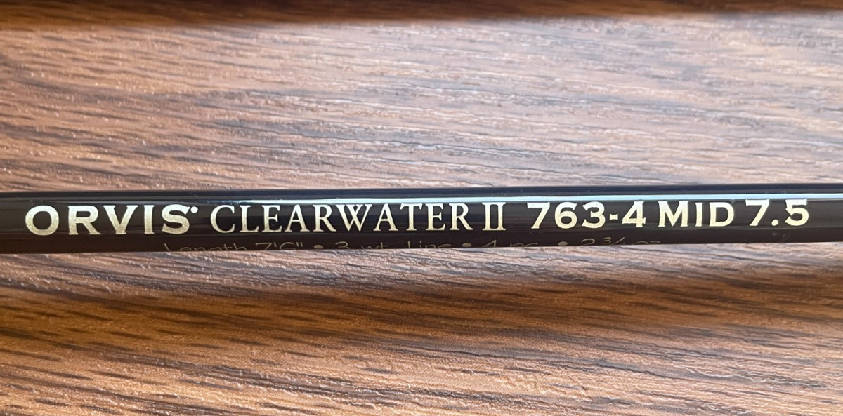 Orvis Clearwater Ⅱ 763-4 #3 Mid Flex 7’6″ 4P Tube Used Fly Fishing Rod Carbon