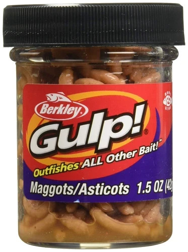 Gulp Maggots Bait 1.5oz Natural Fishing Hook Superior Durability and Scent