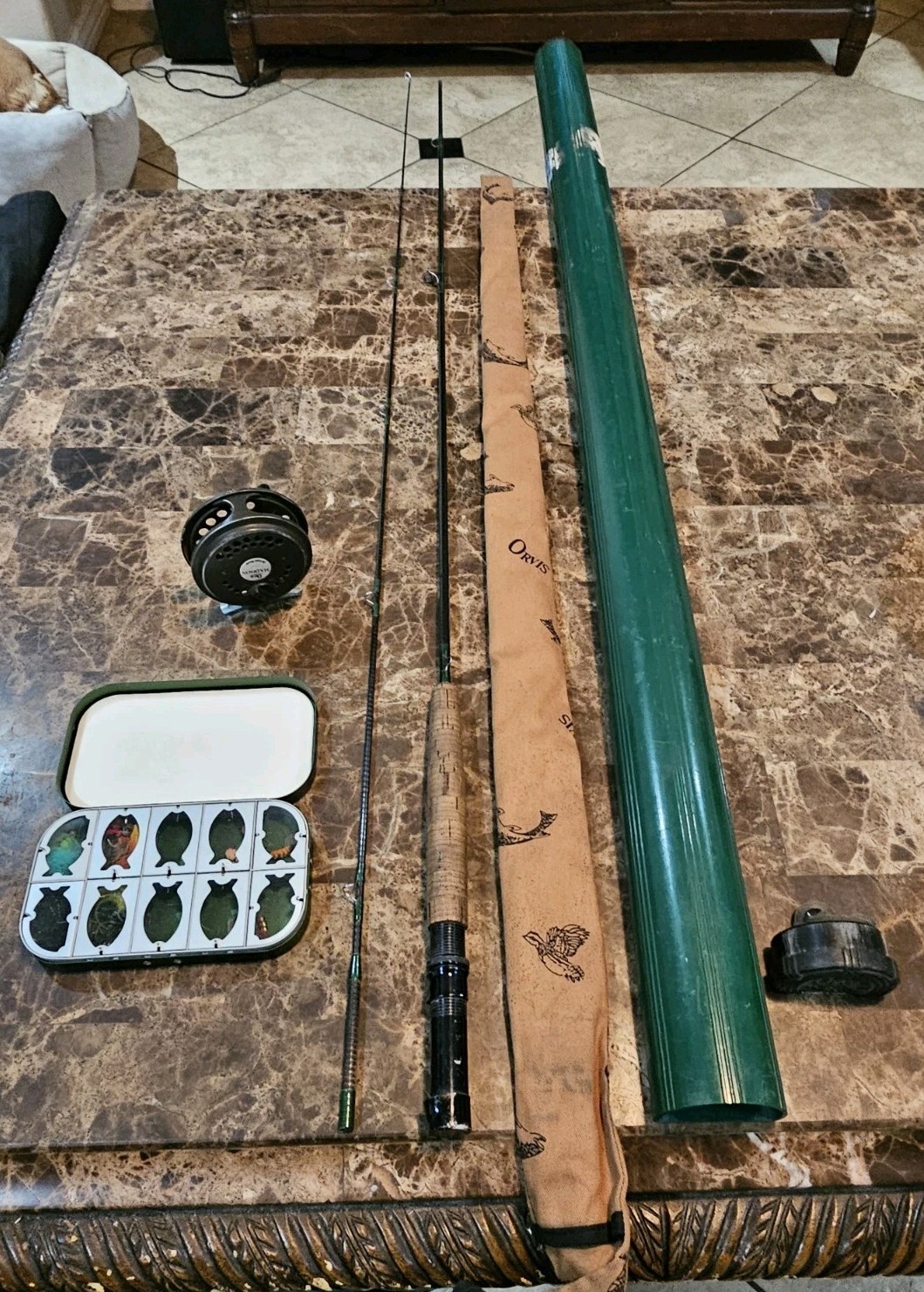Orvis Green Mountain Series 2 Pc Graphite 8’ 6wt Fly Rod Madison III Reel & Case