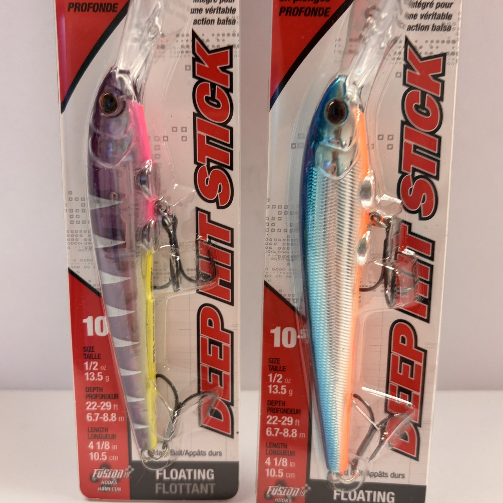 Berkley Hit Stick Jerkbait Qty 2 Size 10.5 Blue Chrome & Tiger King Fresh Water