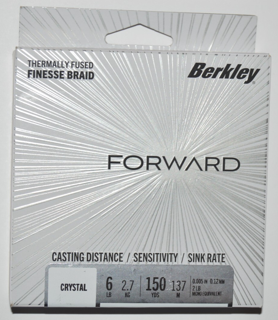 berkley forward facing sonar finesse braid 6lb 150yds fishing line crystal