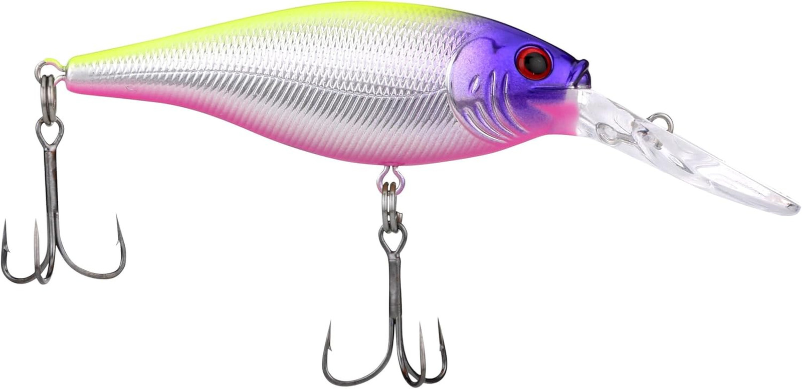Flicker Shad Fishing Lure, Slick Purple Bengal, 5/16 Oz, 2 3/4In | 7Cm Crankbai