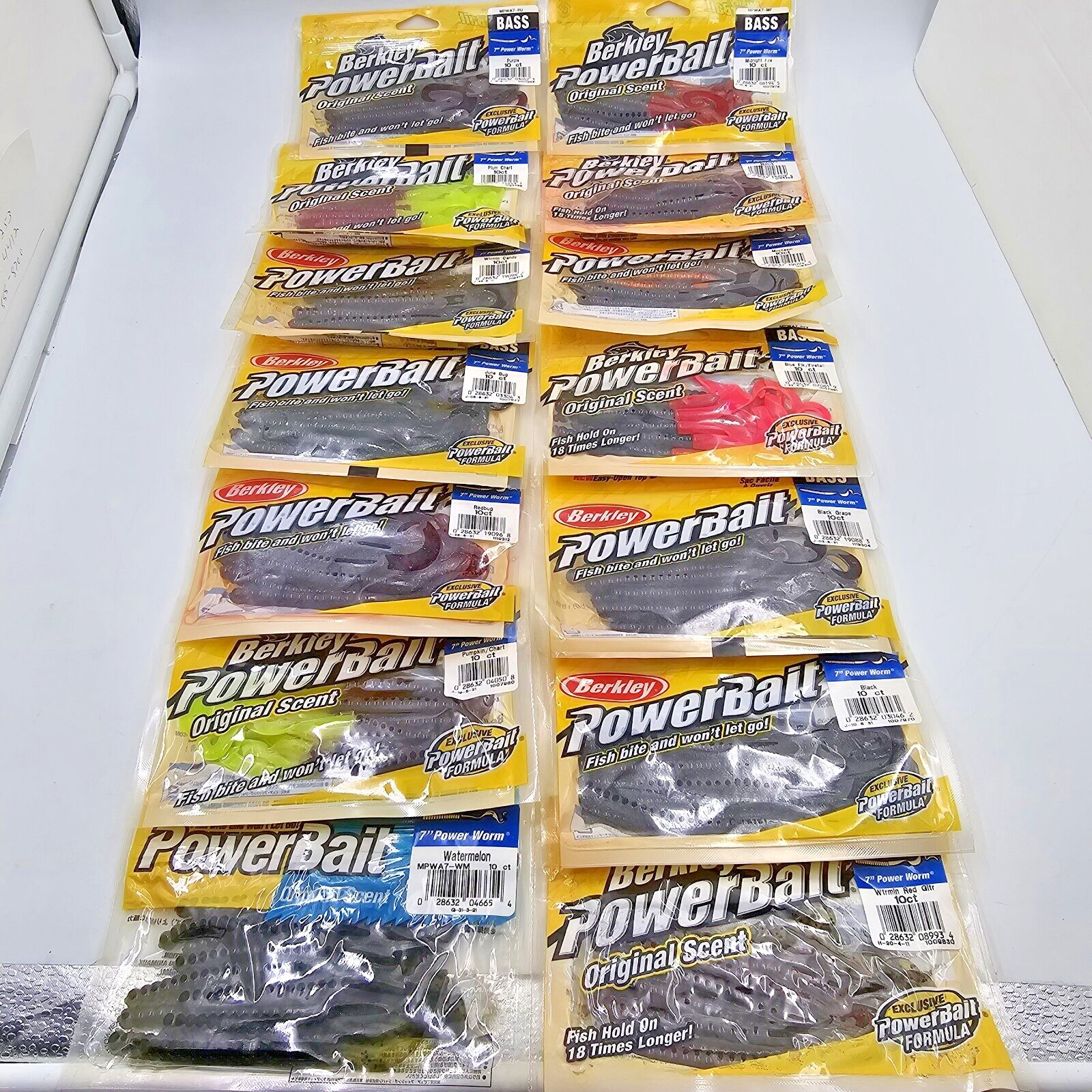 Berkley PowerBait 7″ Power Worm You Choose Color 10 Count Pack 7in Bass Fishing