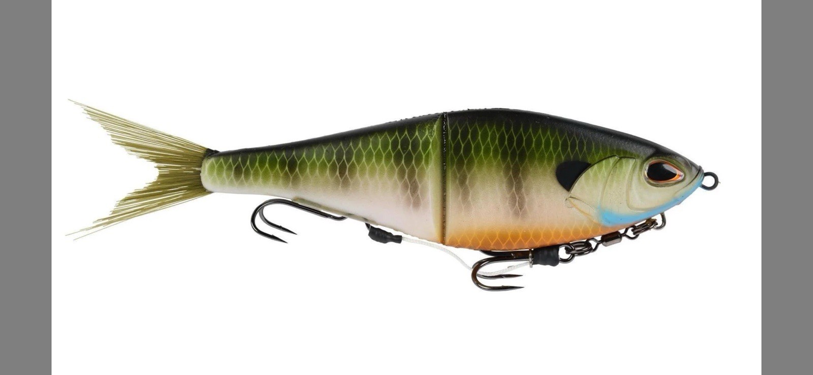 Berkley Powerbait Chop Block 8 Slow Sink 8” 2.2oz 2/0F-3/0R Hooks MF Bluegill