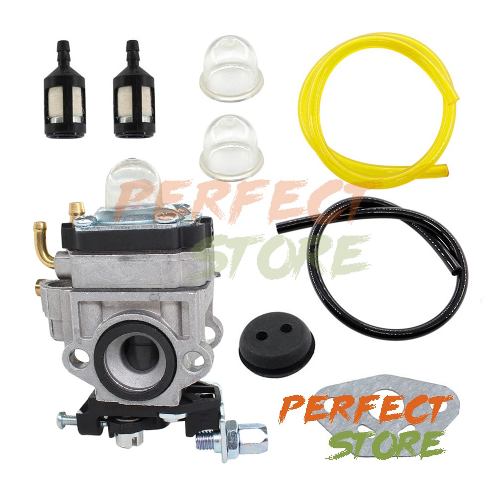 Carburetor with Fuel Line Filter For Jiffy Ice Auger 2 Cycle Engines 4082 Carb