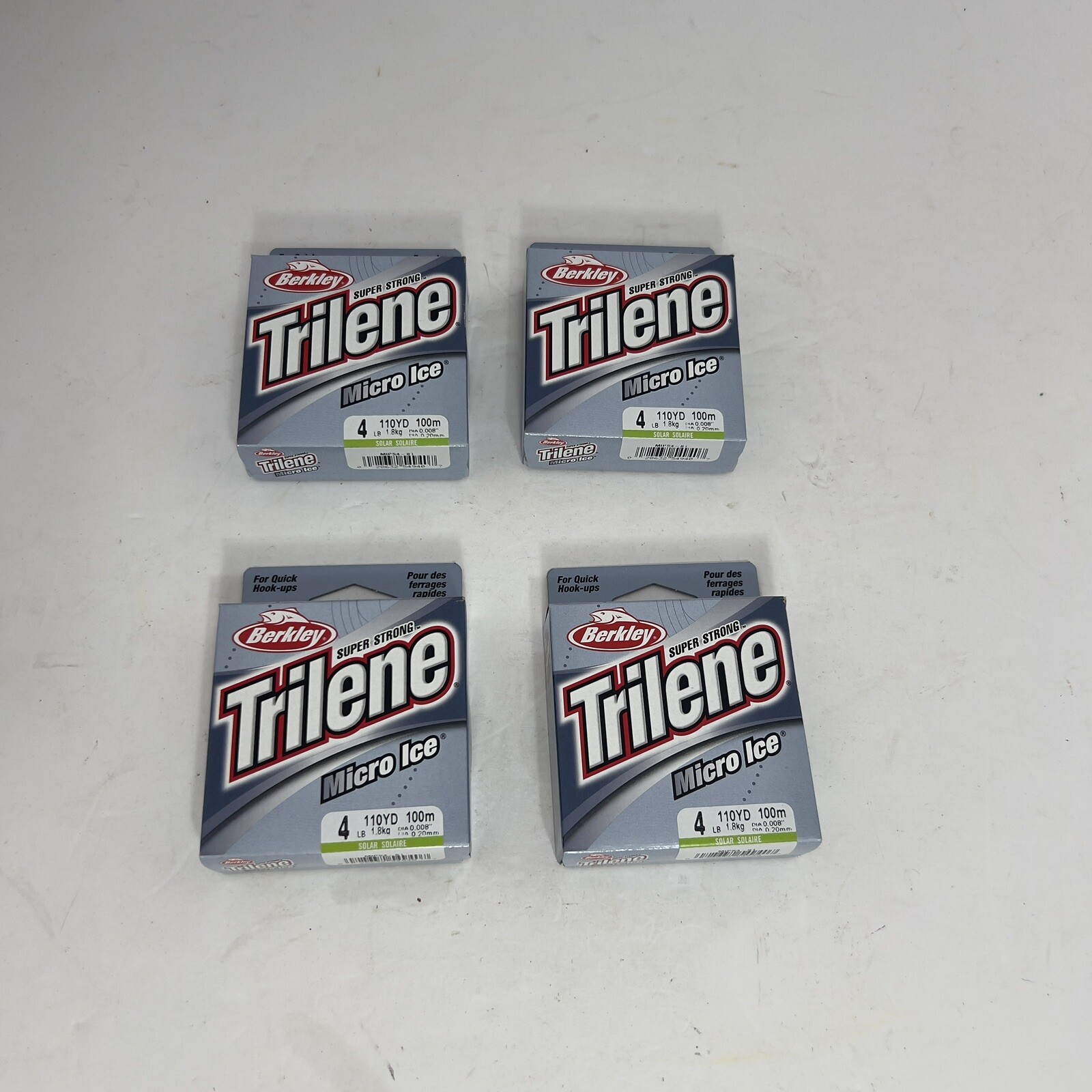 Berkley Trilene Micro Ice Mono SOLAR  Line 110 Yds – 4 lb (Qty 4) Fishing Line