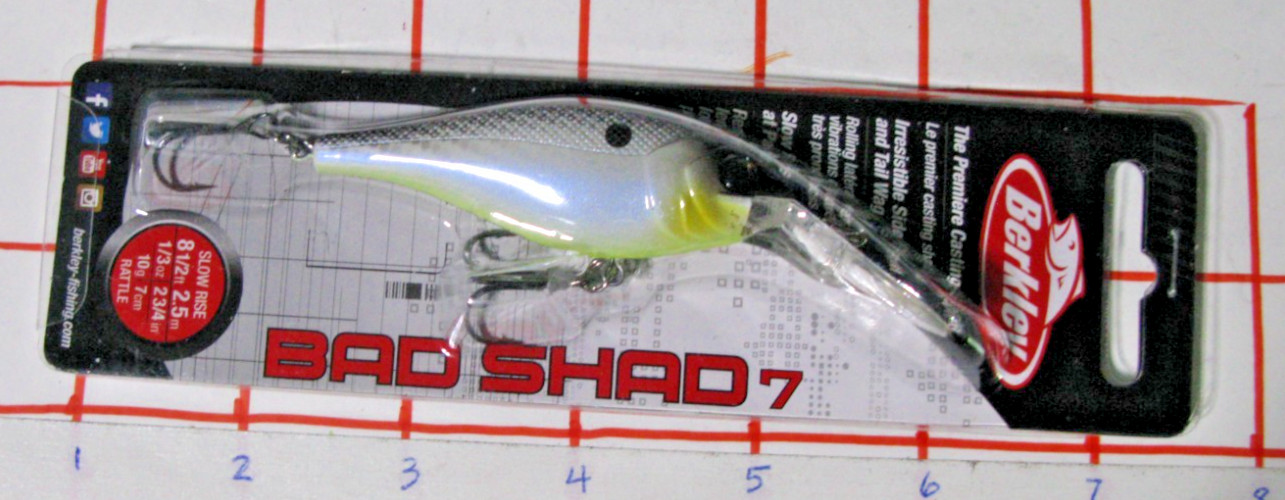 Berkley Bad Shad 7, Slow Rise Crankbait, Honey Shad, 1/3oz, 2 3/4″ – NEW in Pkg.