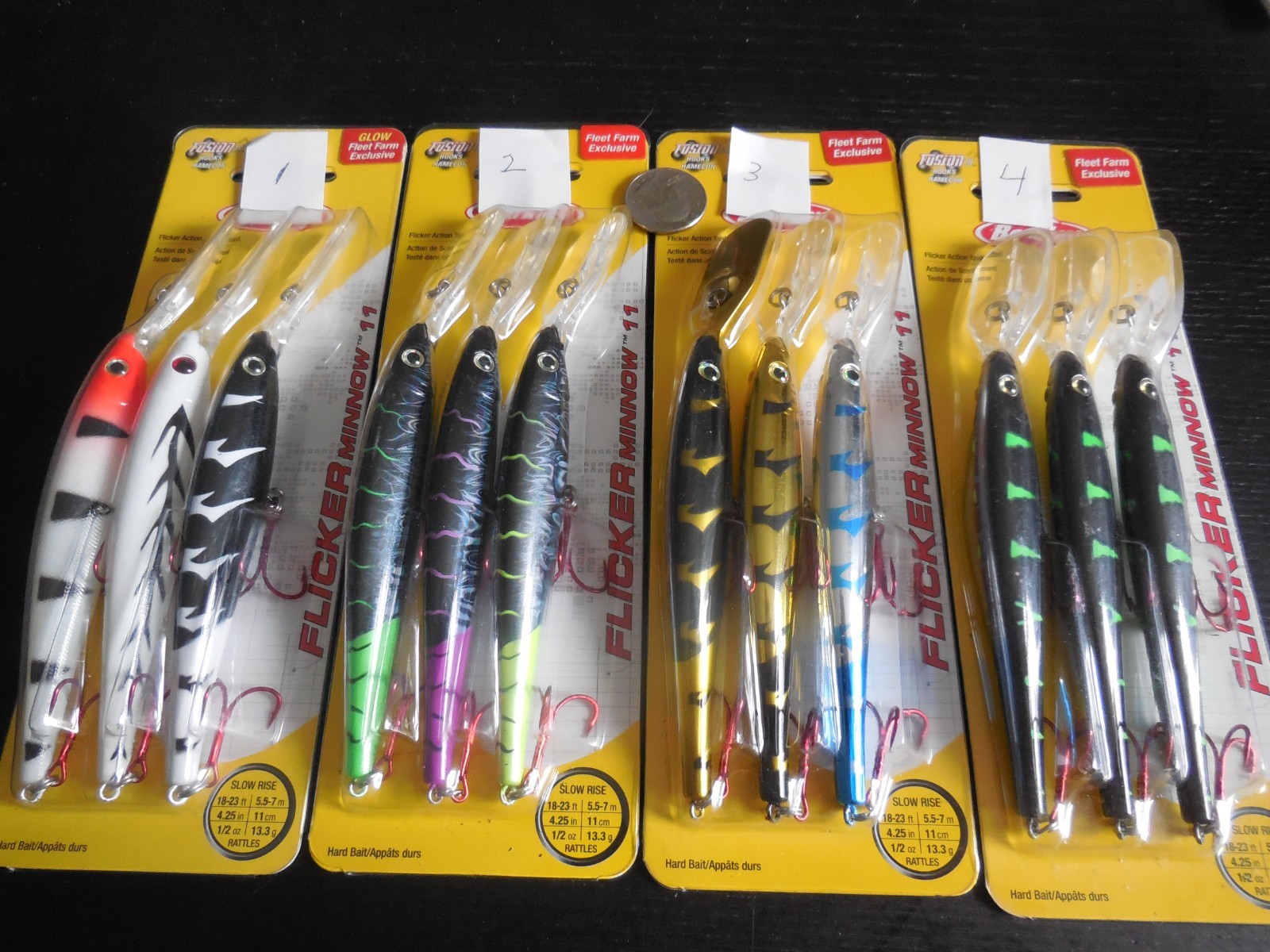 YOU PICK ONE BERKLEY FLICKER MINNOW 3 PER PACK  SIZE 11 YOU PICK  COLOR SEE PICS