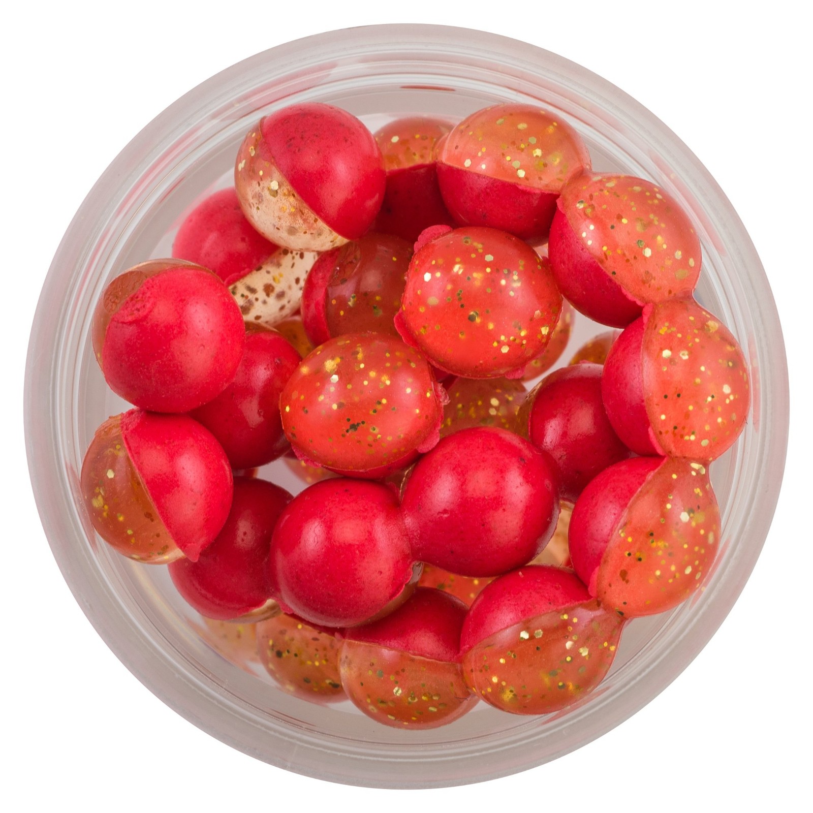 Berkley Powerbait .5Oz Power Eggs Clear Gold Fl Red Fishing Bait Freshwater