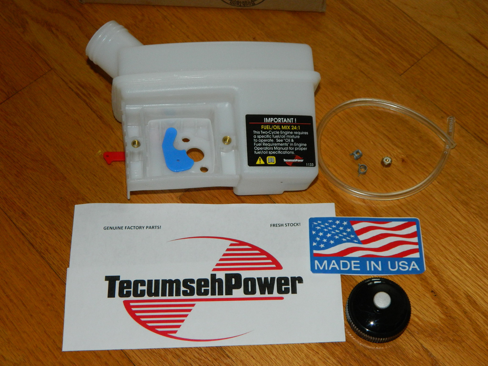 NEW 410284 Strikemaster/Jiffy Ice Auger power drill Gas tank fuel tank kit CLEAR