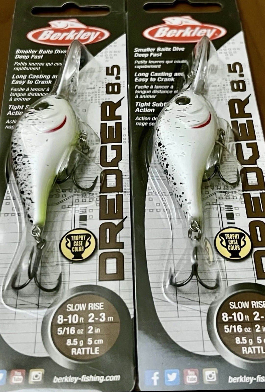 2 Berkley Dredger 8.5 BHBDR Crankbait Fishing Lures SPLATTER BACK – NEW