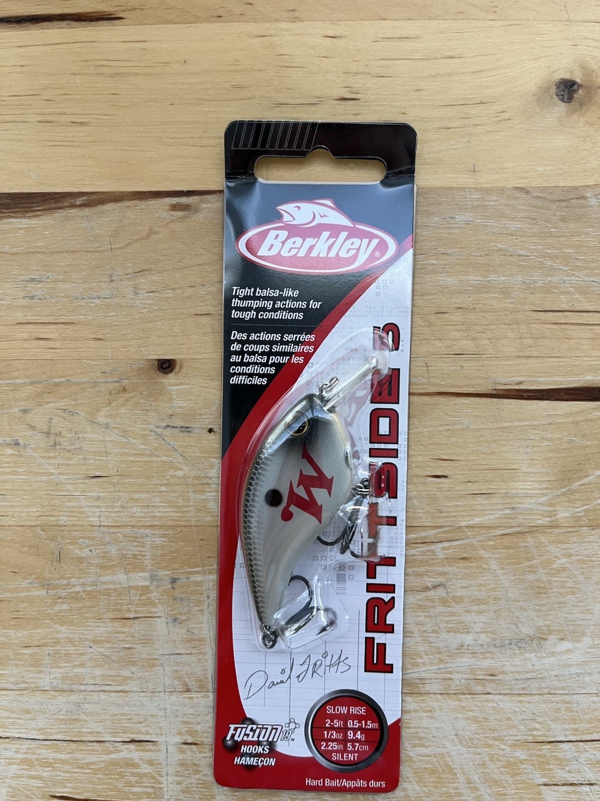 Berkley Frittside 5 Crankbait Silver Red Black 2.25in 1/3oz 2-5ft Depth