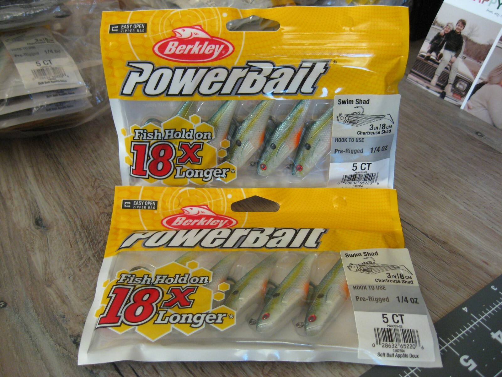 2 Packs Berkley Fishing – 1/4 Oz Pre-Rigged Swim Shad – 3″ Chartreuse Shad