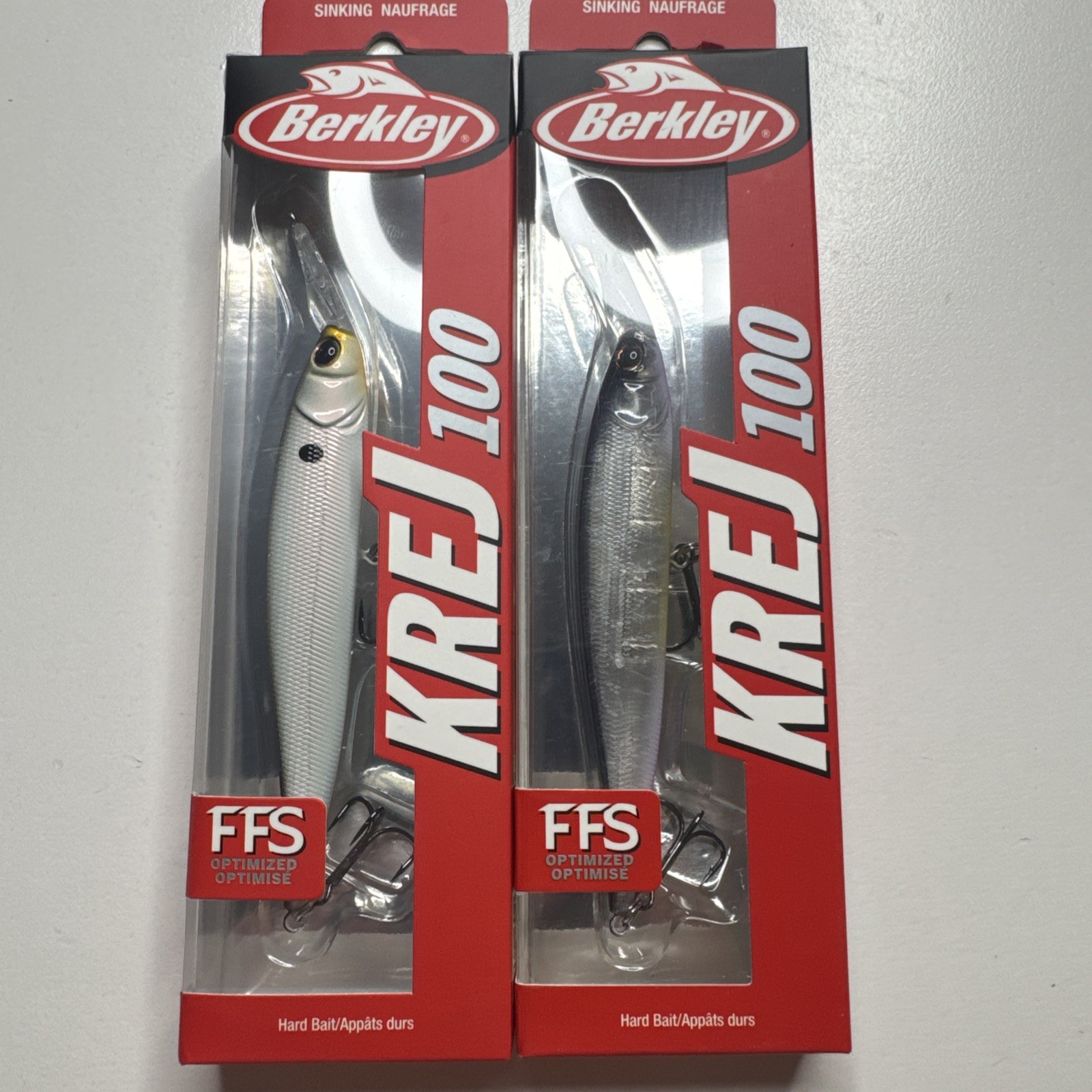 2 – Berkley Krej 100 FFS Jerkbaits Blue Vapor OB & Stunna Shad Brand New 🔥
