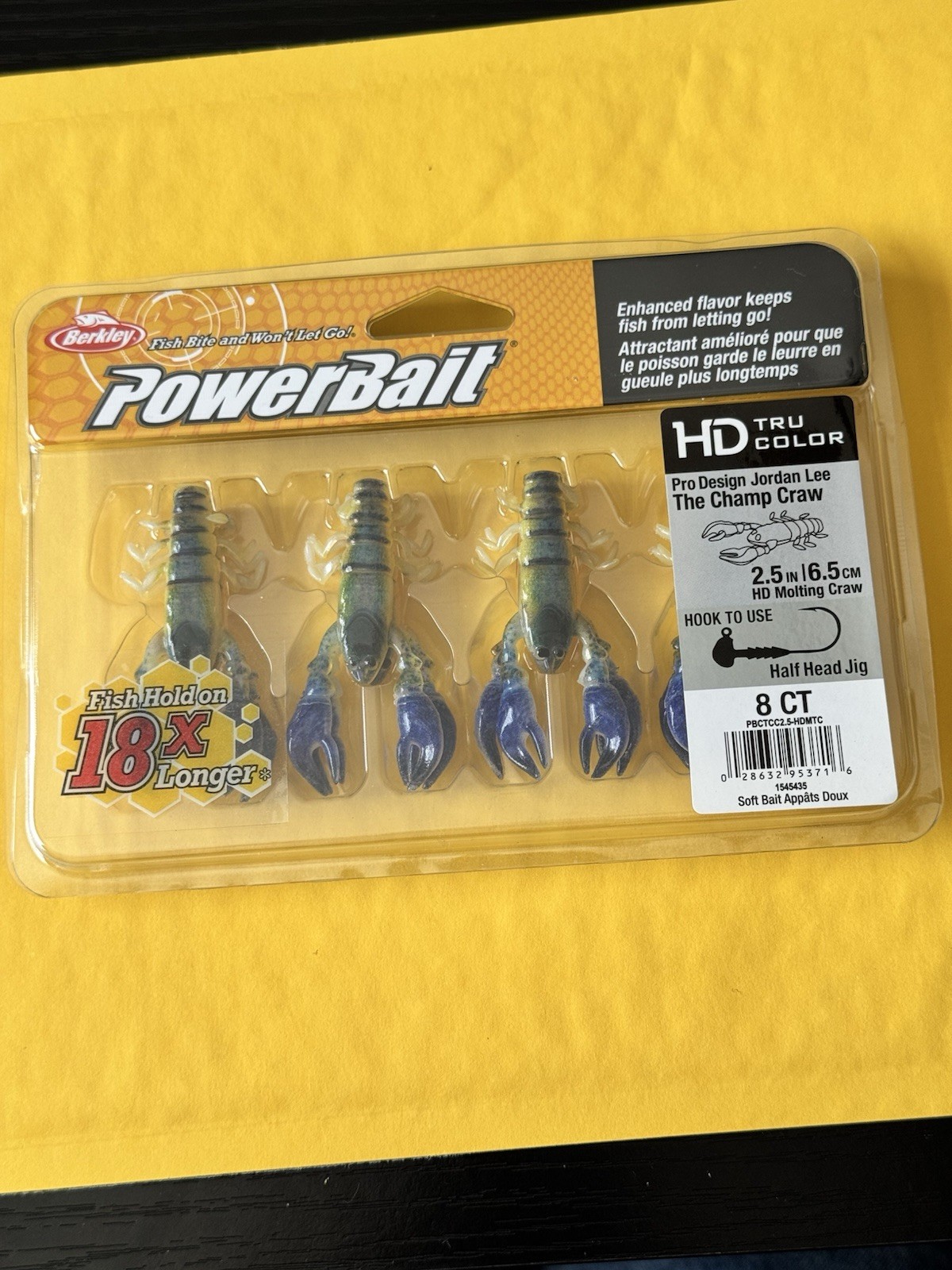 Lot of 2 Berkley Powerbait The Champ Craw 2.5” HD Molting Craw