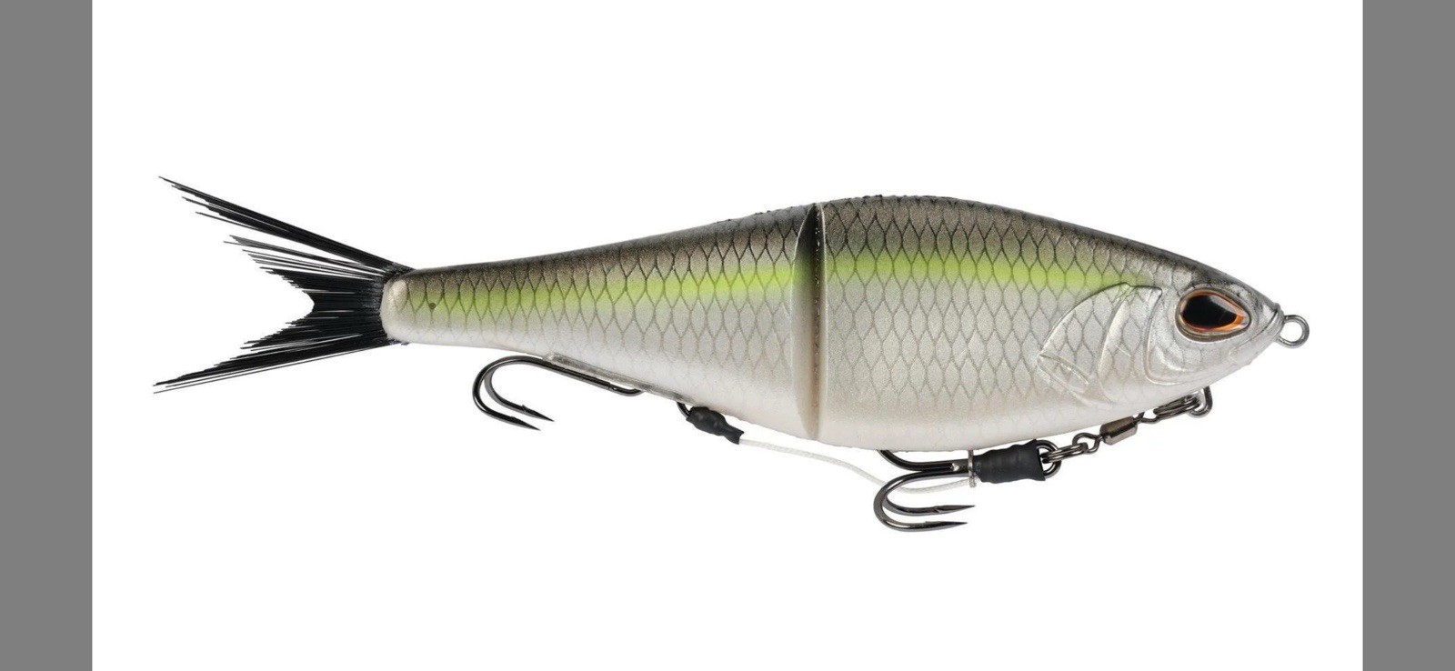 Berkley Powerbait Chop Block 8 Slow Sink 8” 2.2oz 2/0F-3/0R Hooks Green Back