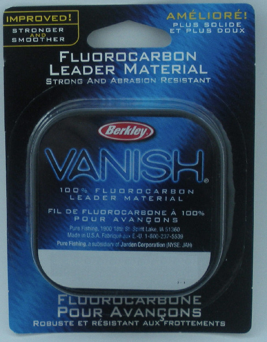 Berkley VLM50-15 50 Lb Vanish Fluorocarbon Line Pocket Pack 25 Yards Clear