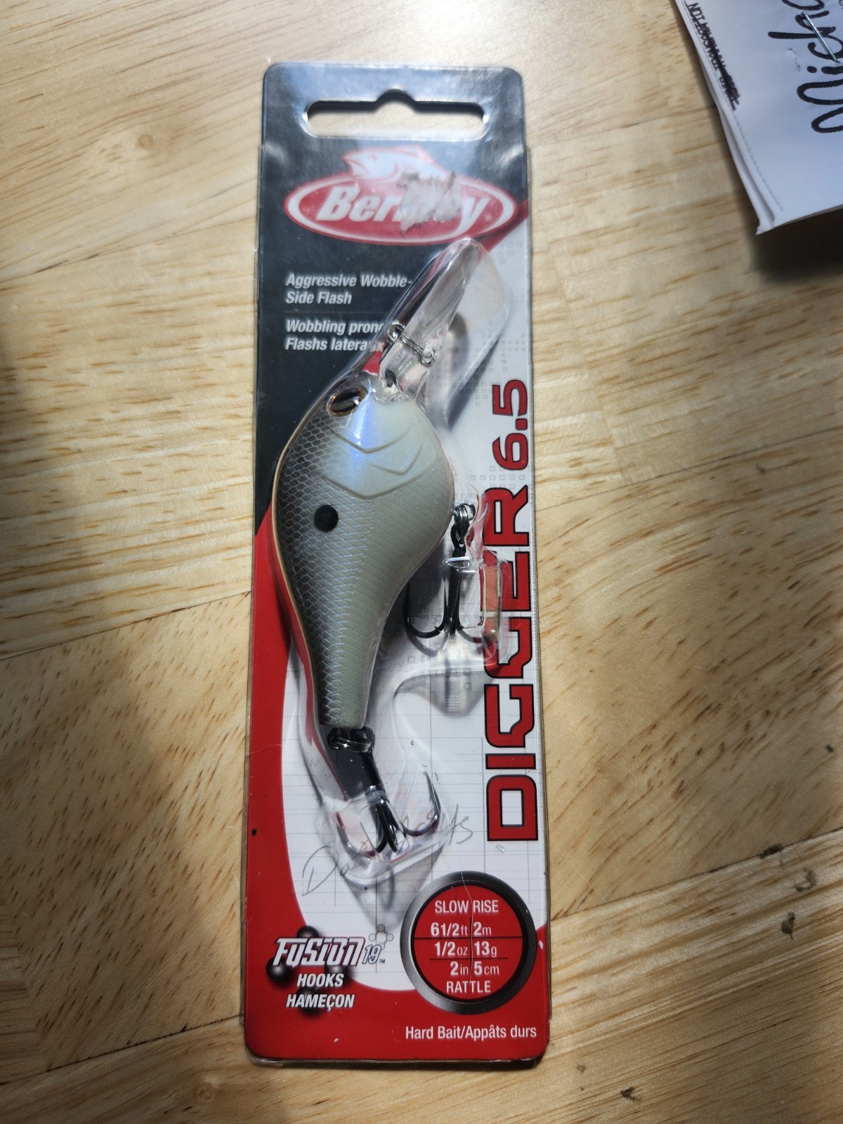 berkley digger 6.5 slow rise bass crankbait 2″ rattles 1/2oz Blue Shad