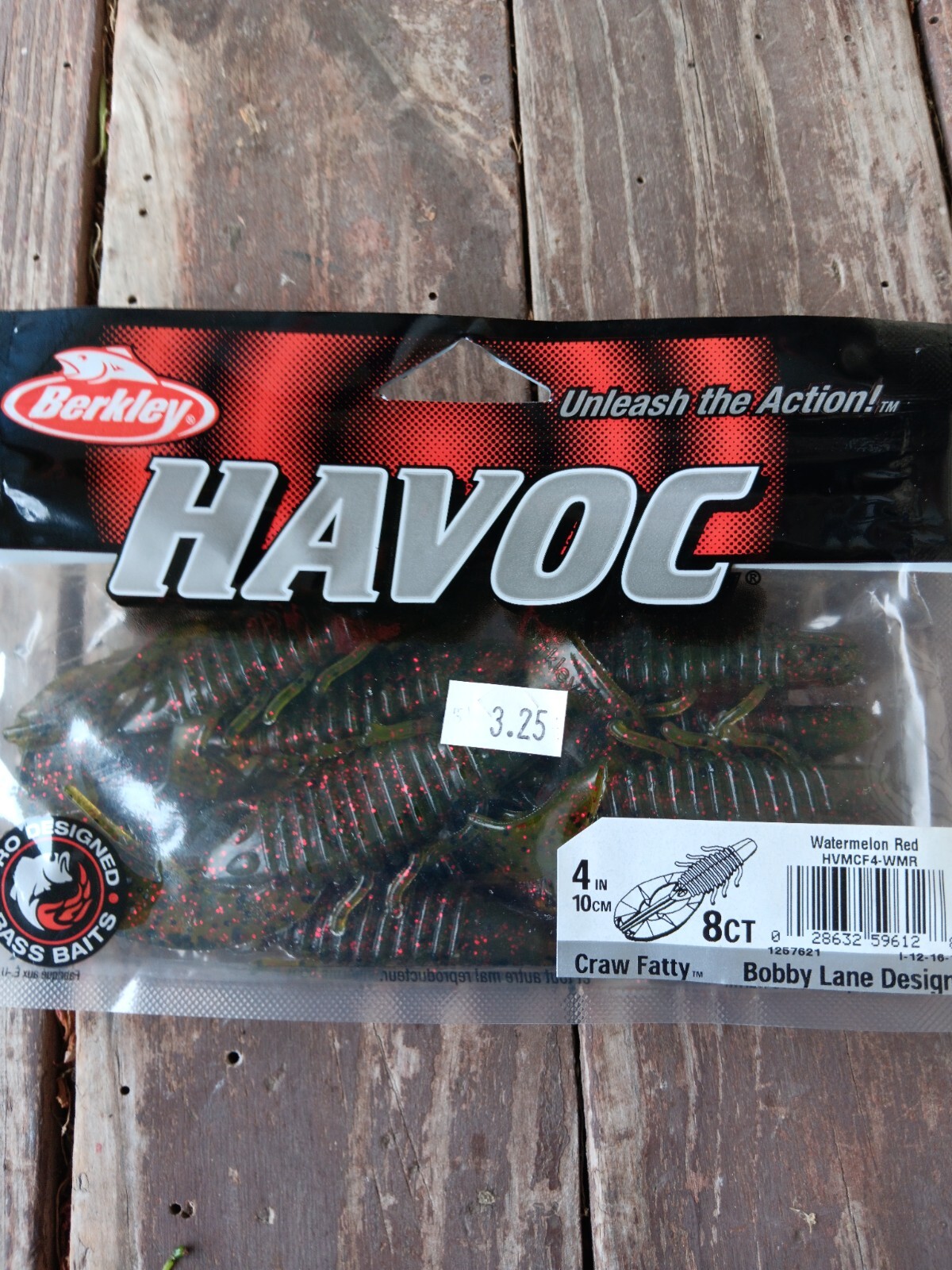 1 Pack Berkley Havoc Craw Fatty 8ct Watermelon Red