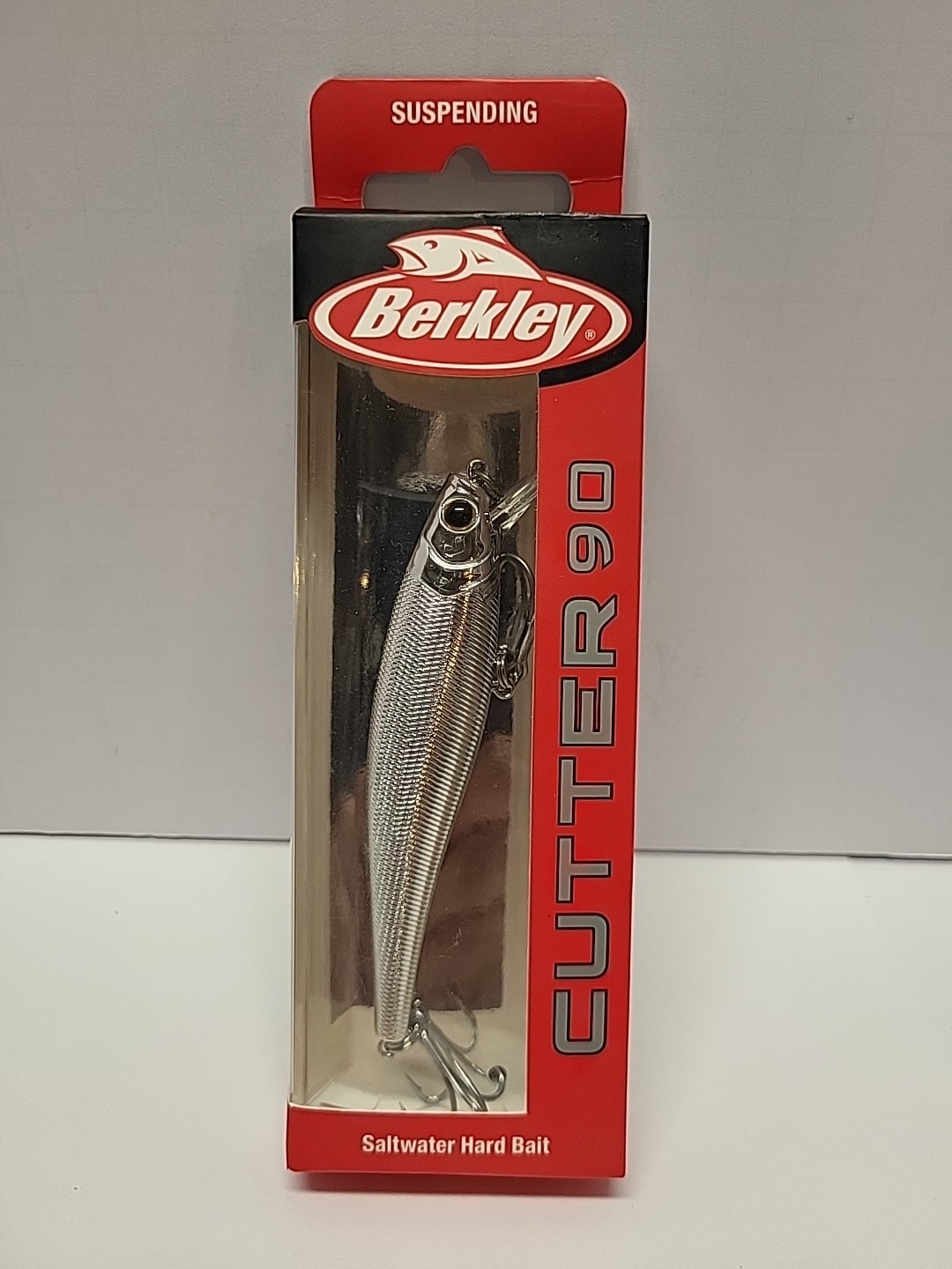 BERKLEY CUTTER 90 SALTWATER CHROME 3/8 OZ 3.5 IN SUSPENING 3′-5′ DEPTH