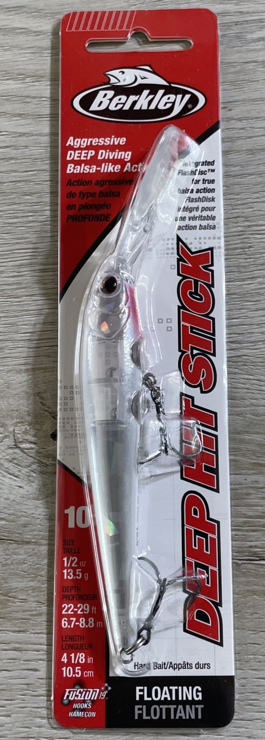 BERKLEY•DEEP HIT STICK• 10.5 •4 1/8″•1/2oz• Pearl Flash•