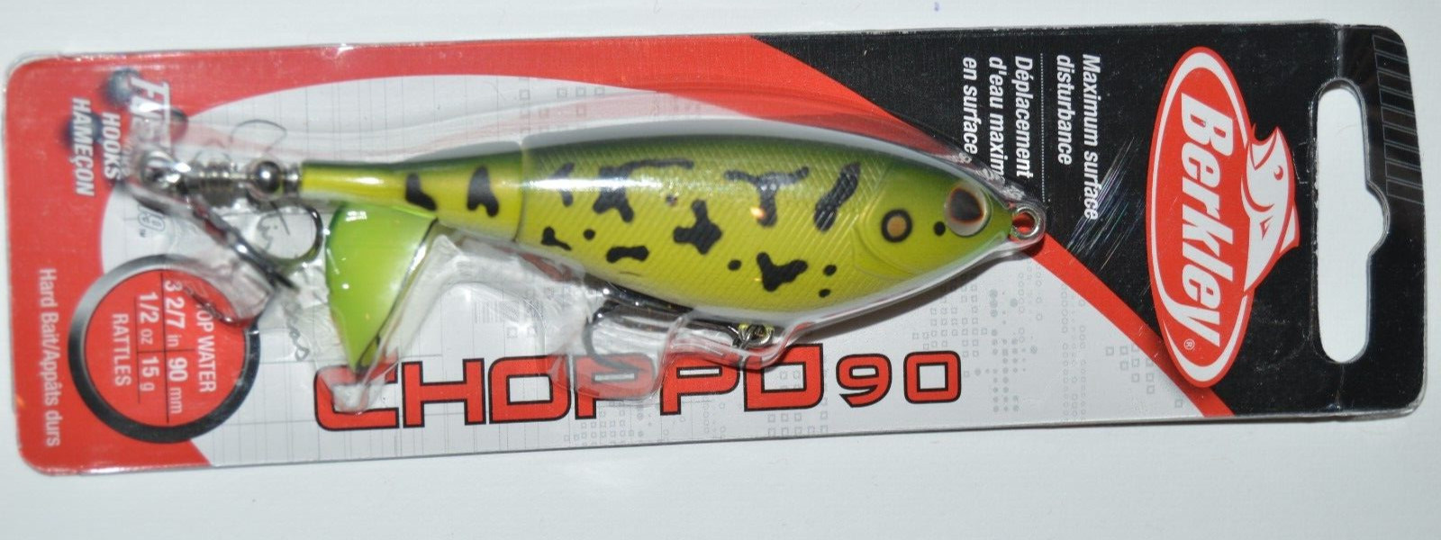 berkley choppo 90 bass surface lure 3 2/7″ 1/2oz rattles mf frog