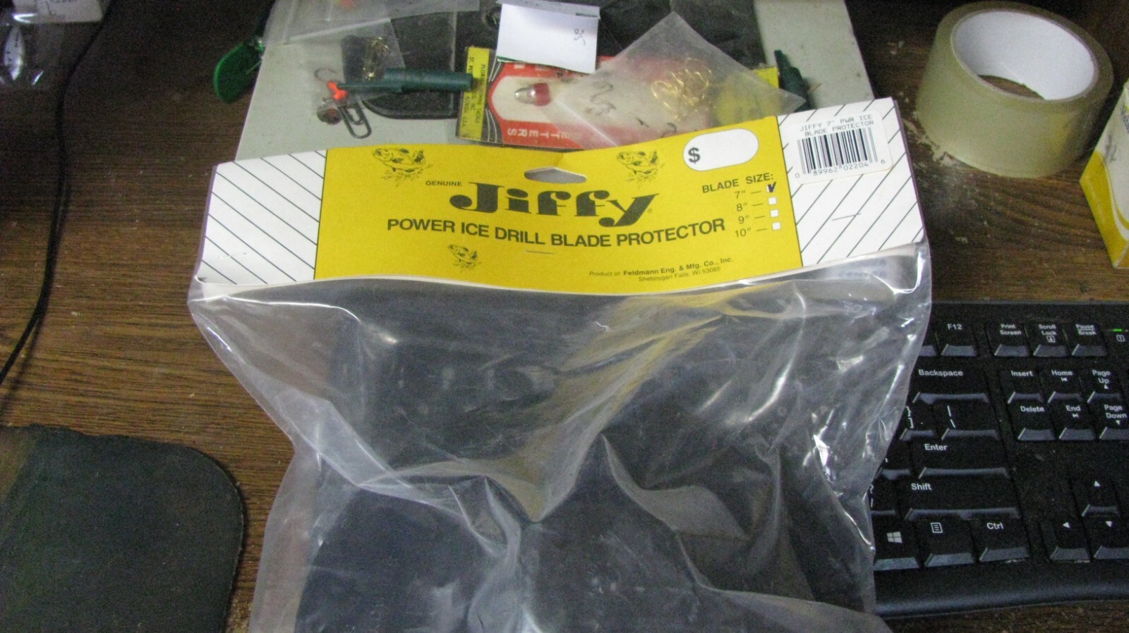 Jiffy power ice drill blade protector, 7″, nip, free shipping